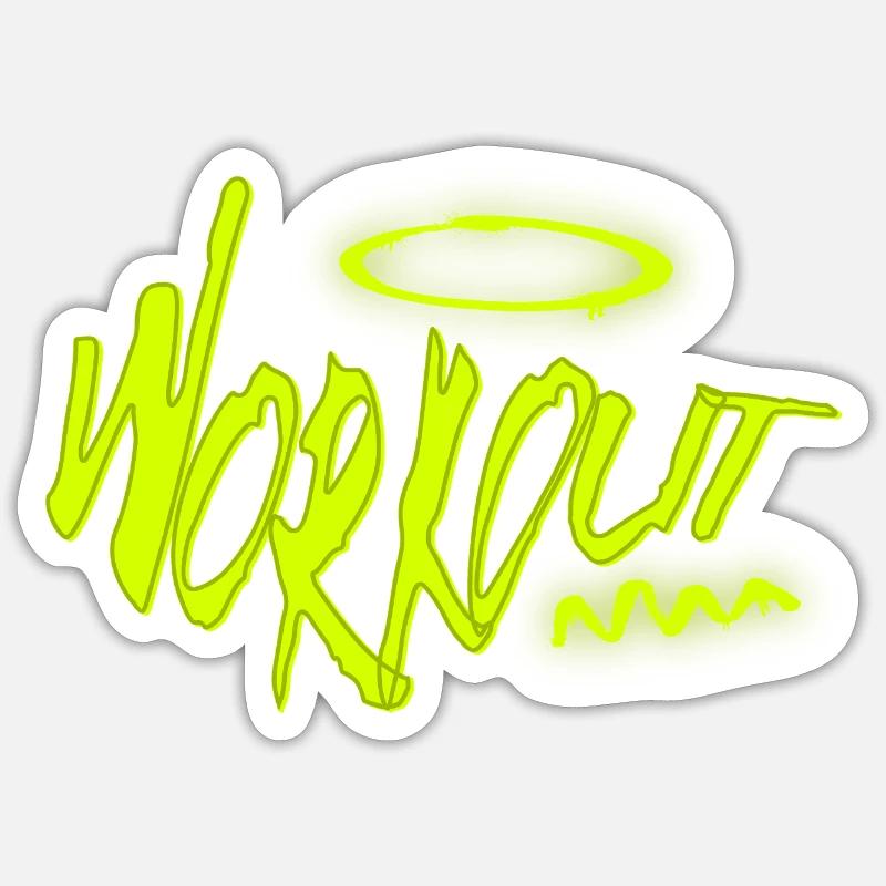 Workout Power – Stärke durch Training Sticker Größe S (10 x 10 cm)