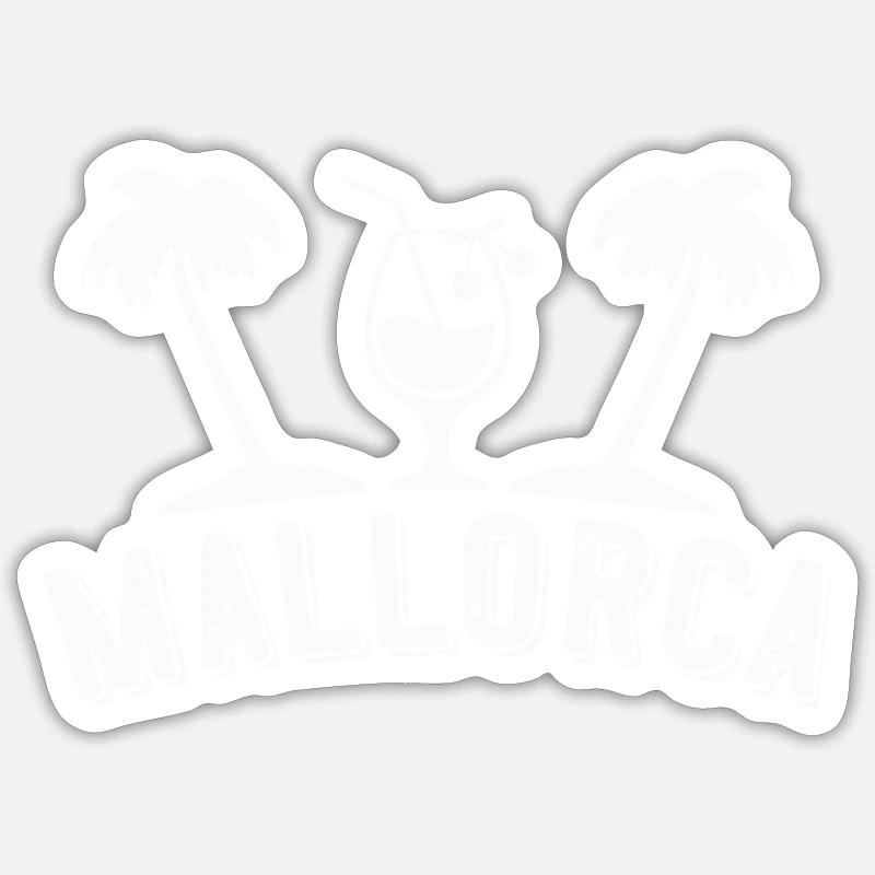 Mallorca 1 - Sticker size S (10 x 10 cm) - white matte