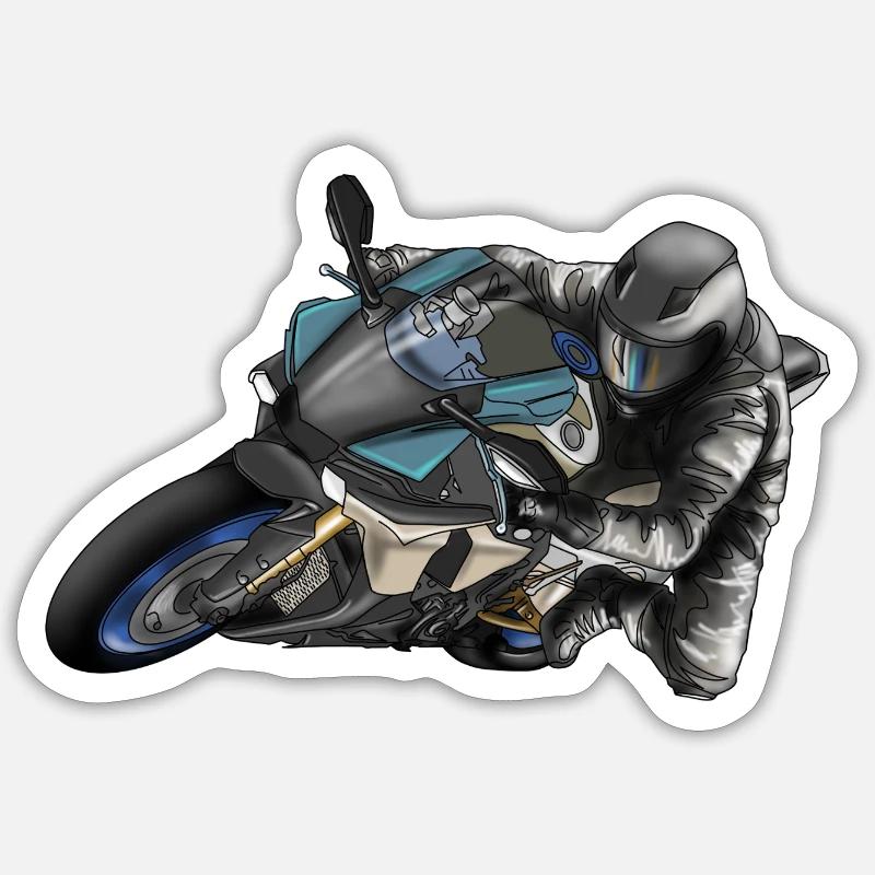 Adrénaline Conception de course de moto Sticker taille S (10 x 10 cm)