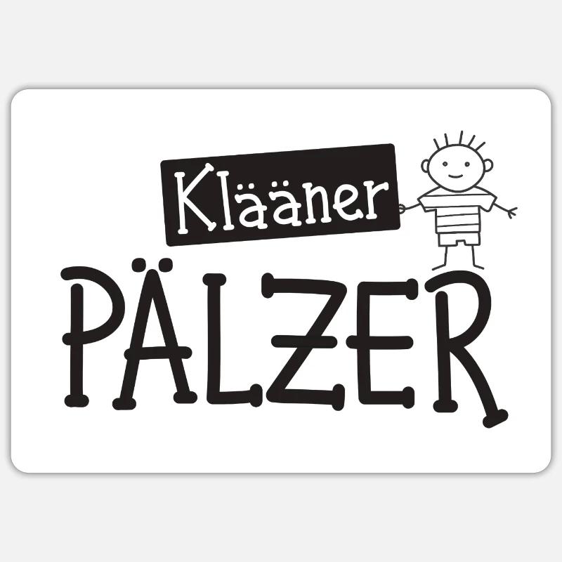 Klääner Pälzer Kinderdesign - Pfälzer Junge - Sticker size S (10 x 10 cm) - white matte