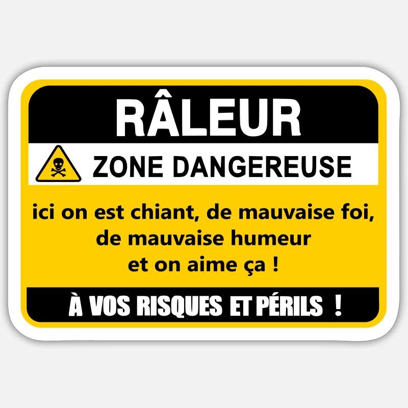 Reklamierende Gefahrenzone - Sticker Größe S (10 x 10 cm) - Mattweiß