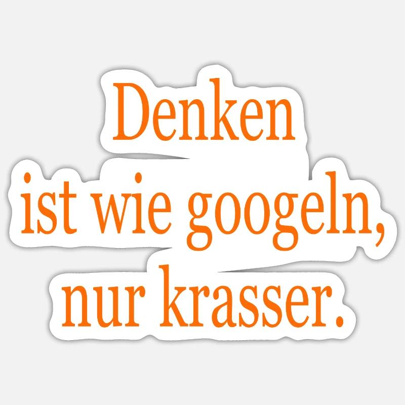 Think - Sticker size S (10 x 10 cm) - white matte