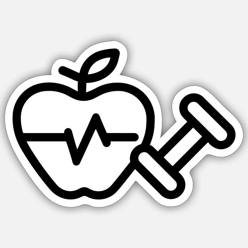 Mode de Vie Sain Sticker taille S (10 x 10 cm)