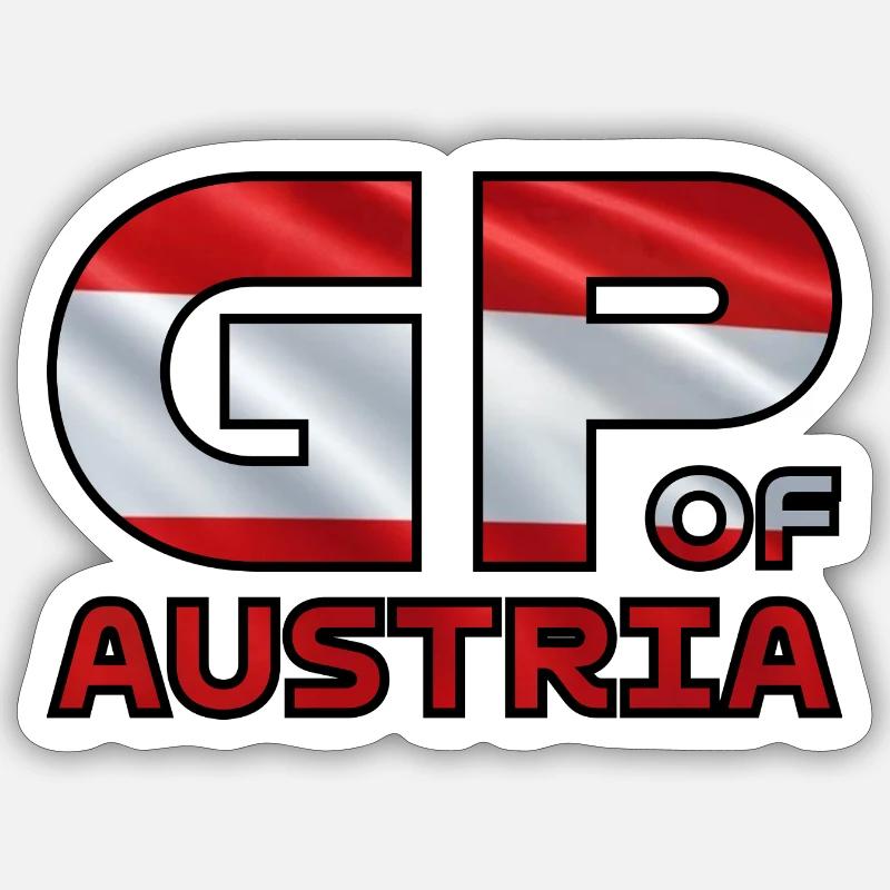 austria_gp - Sticker Größe S (10 x 10 cm) - Mattweiß