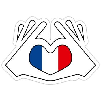 France - I love France -_ma_patrie - Sticker size S (10 x 10 cm) - white matte - Front