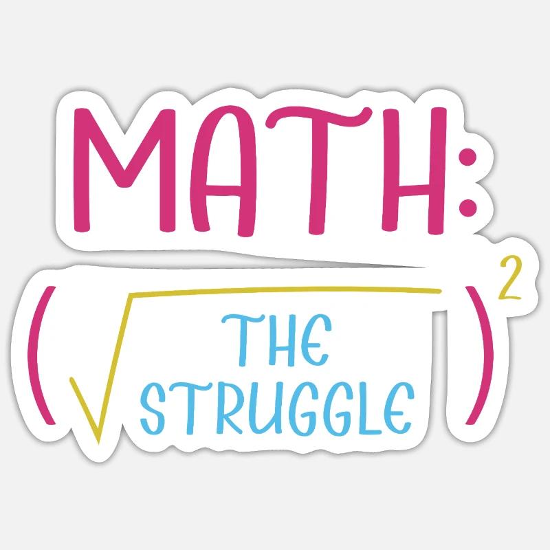Mathematik Mathe Mathelehrer Mathematiker - Sticker Größe S (10 x 10 cm) - Mattweiß