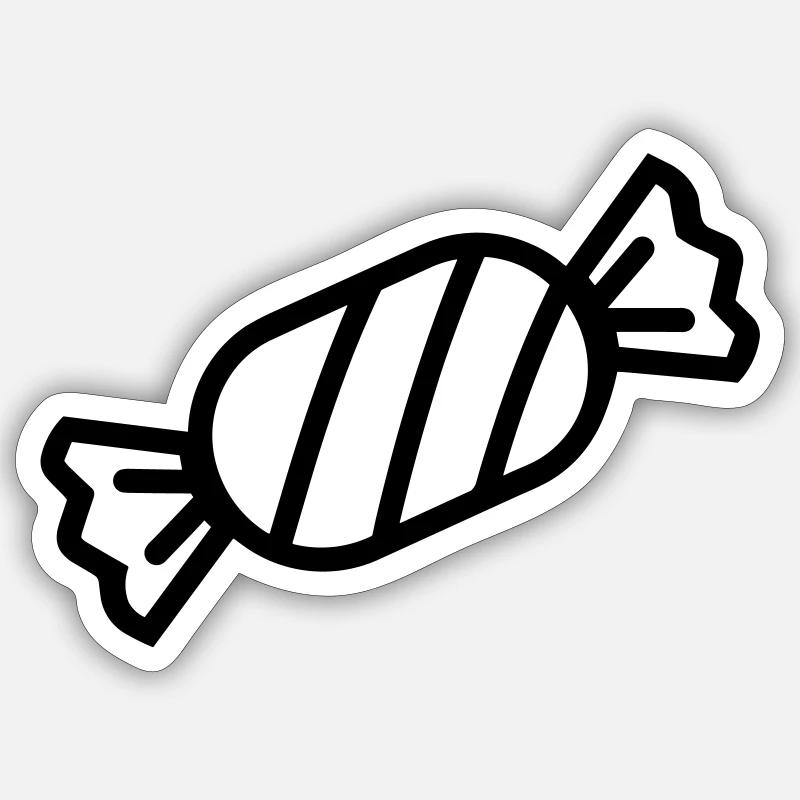 Süßigkeiten Sticker Größe S (10 x 10 cm)