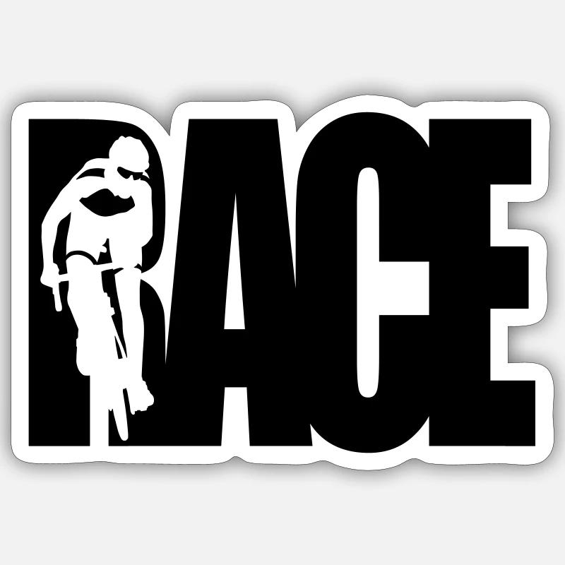 Course - Sticker taille S (10 x 10 cm) - blanc mat