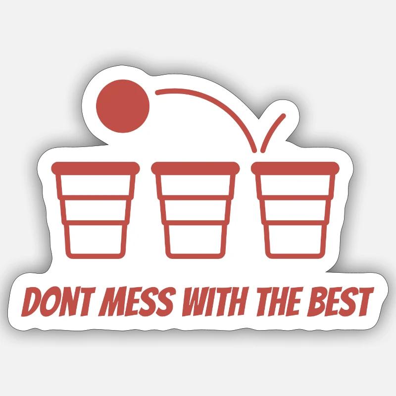 Three cups: the best remains - Sticker size S (10 x 10 cm) - white matte