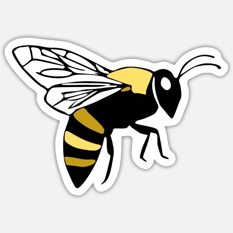 Bee Honey Bee Beekeeper Gift - Sticker size S (10 x 10 cm) - white matte