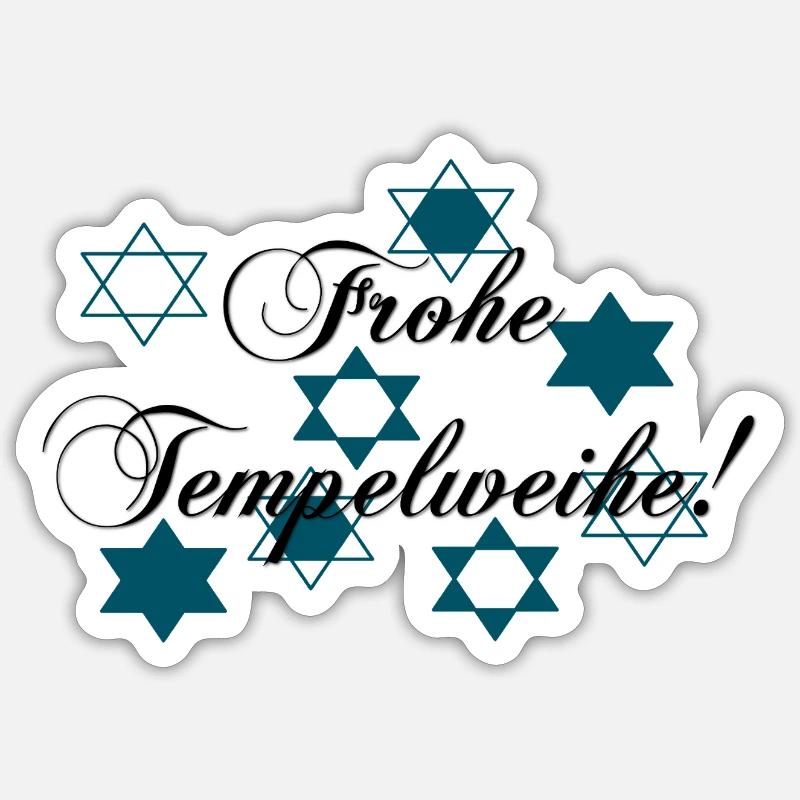 Heureuse consécration du temple - Sticker taille S (10 x 10 cm) - blanc mat