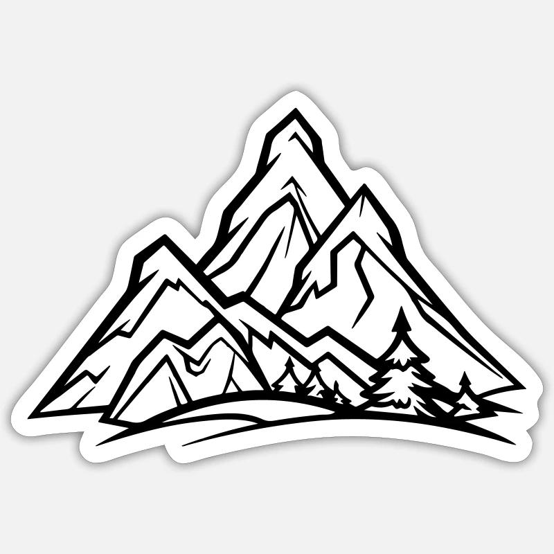 Berge Sticker Größe S (10 x 10 cm)