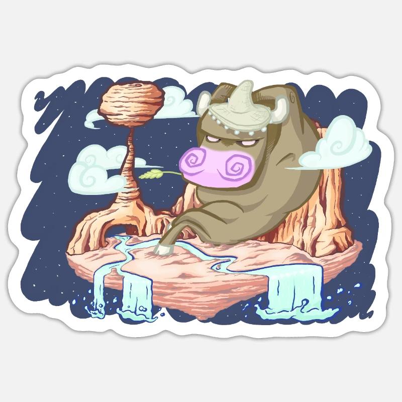 Mexicow - Sticker taille S (10 x 10 cm) - blanc mat