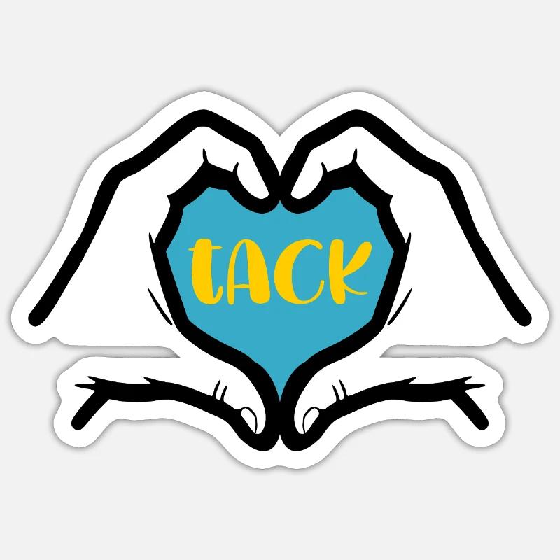 Thanks - Sticker size S (10 x 10 cm) - white matte