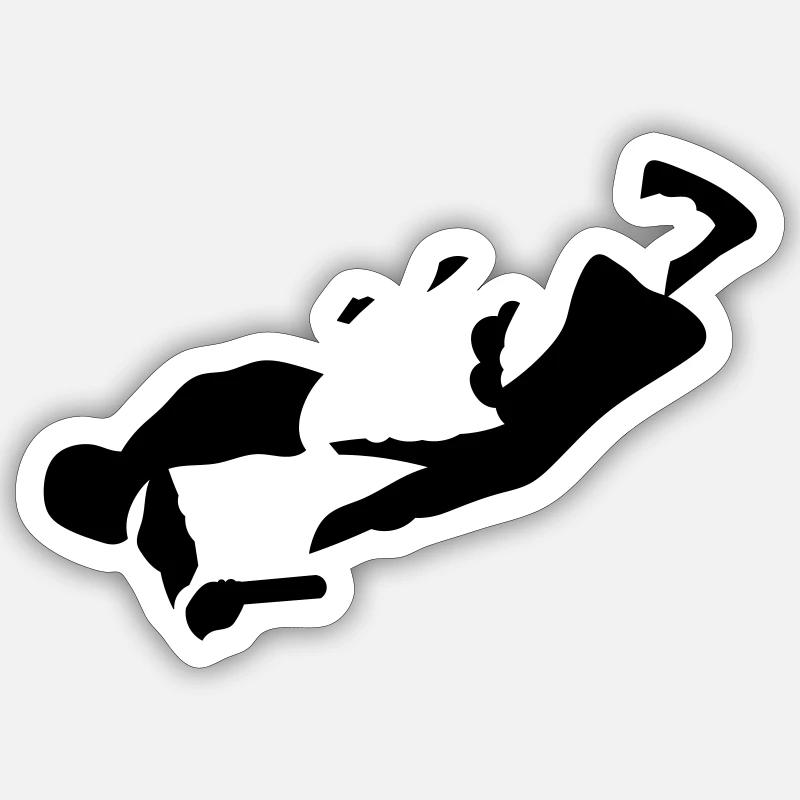 Combinaison ailée - Sticker taille S (10 x 10 cm) - blanc mat