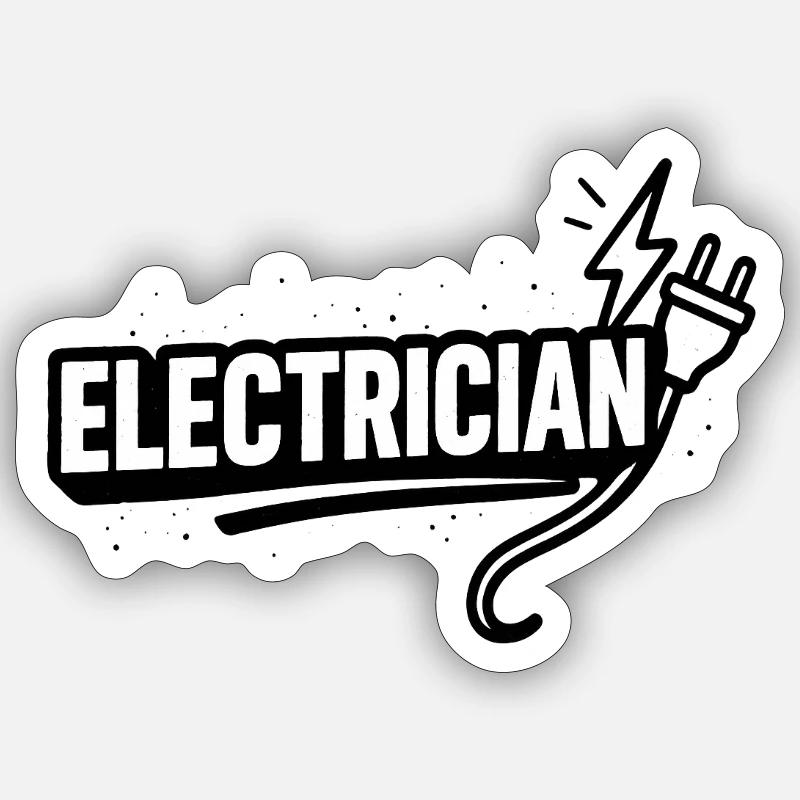 Flash de câble Motif d’Électricien Sticker taille S (10 x 10 cm)
