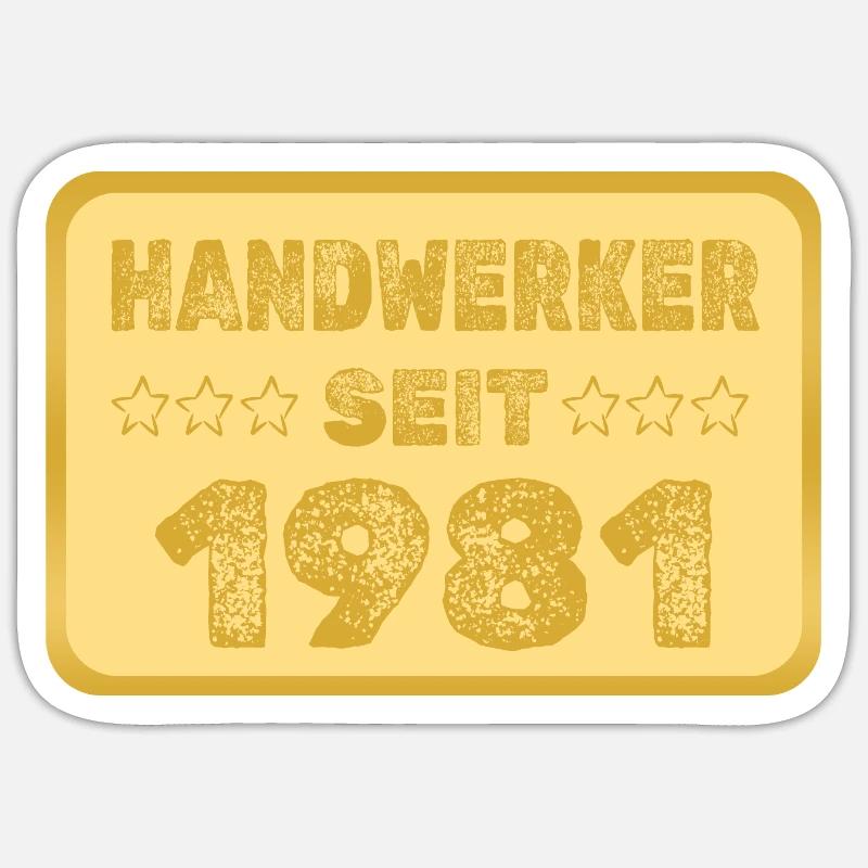 1981 - Sticker taille S (10 x 10 cm) - blanc mat