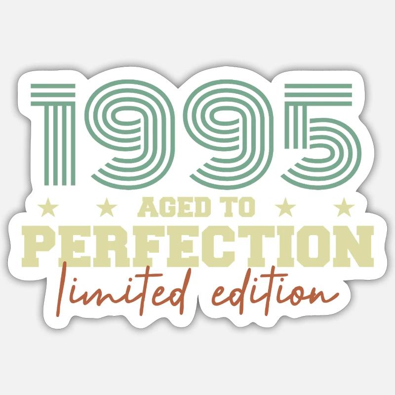 1995 - Sticker taille S (10 x 10 cm) - blanc mat