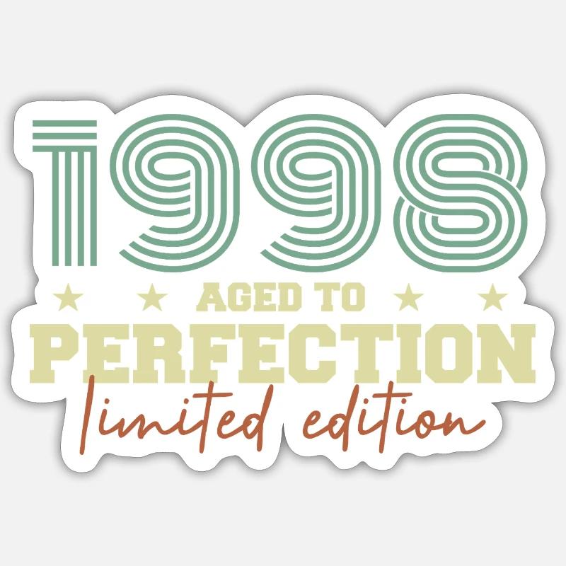 1998 - Sticker taille S (10 x 10 cm) - blanc mat