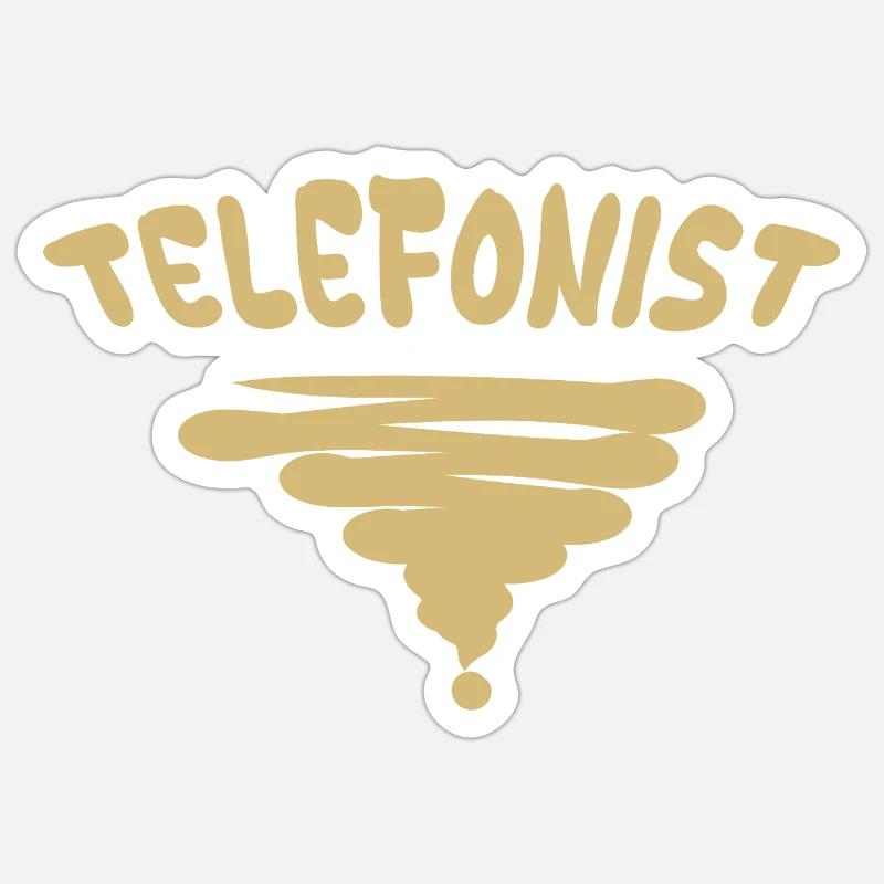 Occupation: Telephone operator Sticker size S (10 x 10 cm)