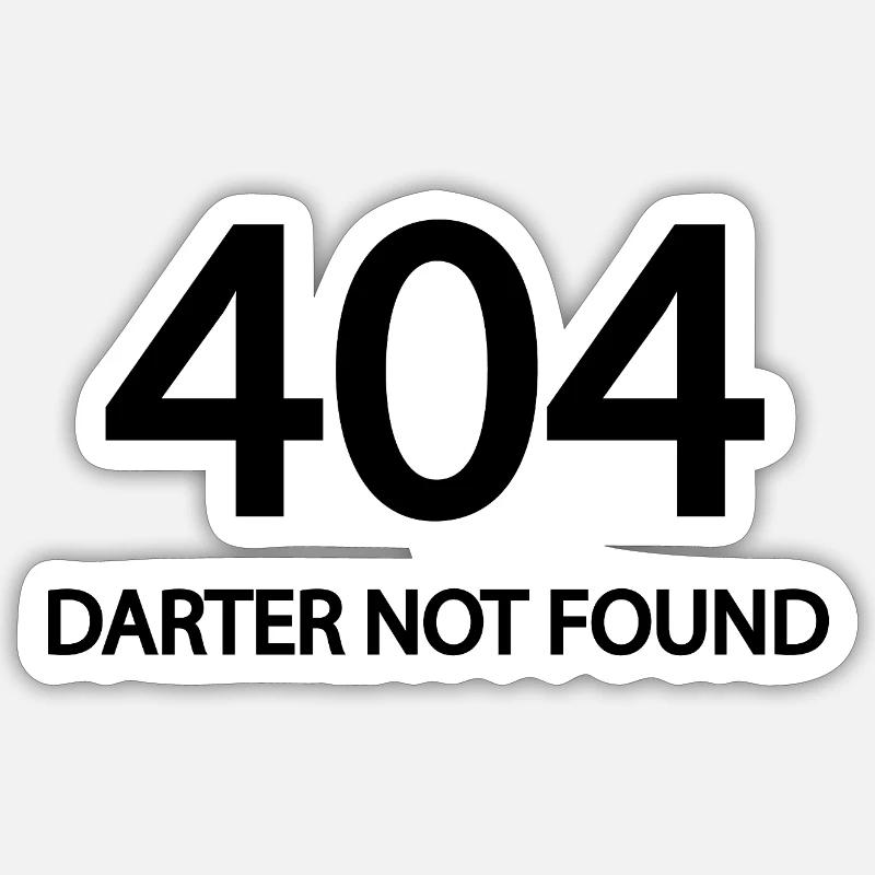 Fléchettes, fléchettes, 404_Darter_not_found - Sticker taille S (10 x 10 cm) - blanc mat