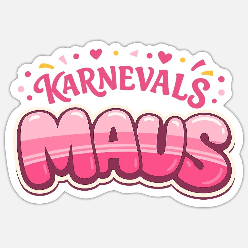 Carnival Mouse Cologne – Cologne Carnival - Sticker size S (10 x 10 cm) - white matte
