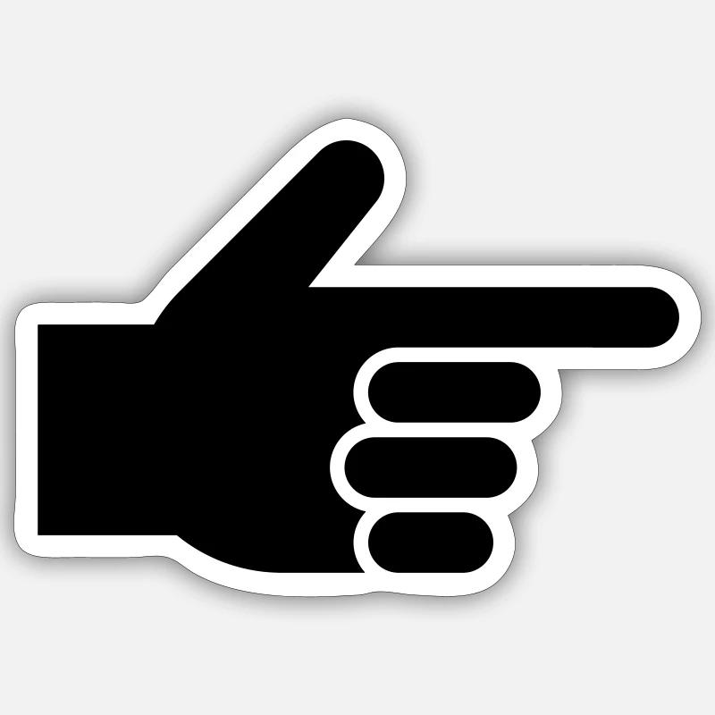 Hand, index finger, pointer Sticker size S (10 x 10 cm)
