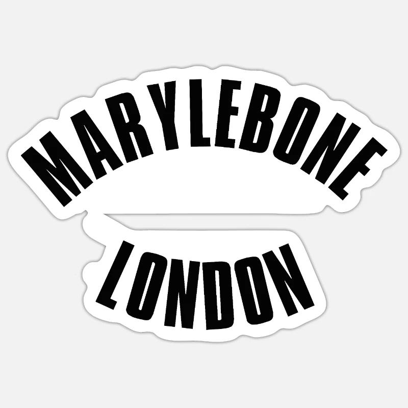 Marylebone London Arc - Sticker size S (10 x 10 cm) - white matte