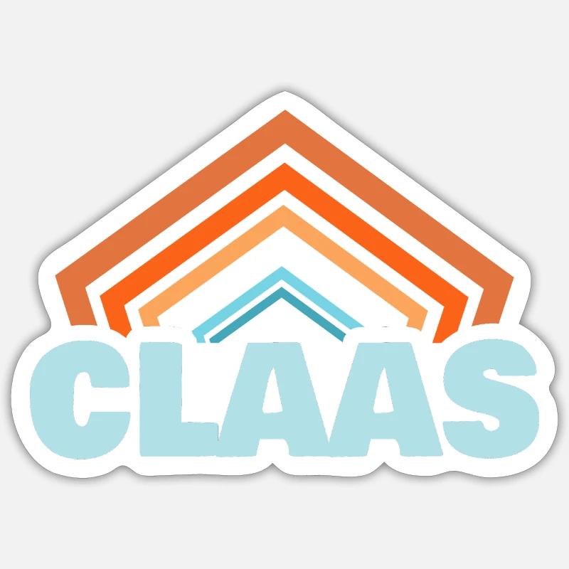 Claas as a given name - Sticker size S (10 x 10 cm) - white matte