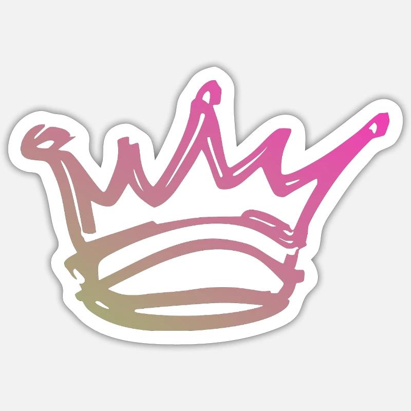 Gradient Crown Sketch Sticker size S (10 x 10 cm)