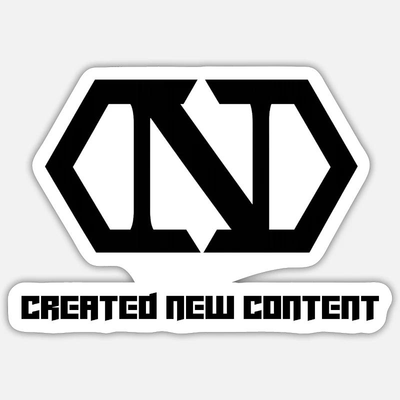 CREATED_NEW_CONTENT_2.0 - Sticker taille S (10 x 10 cm) - blanc mat