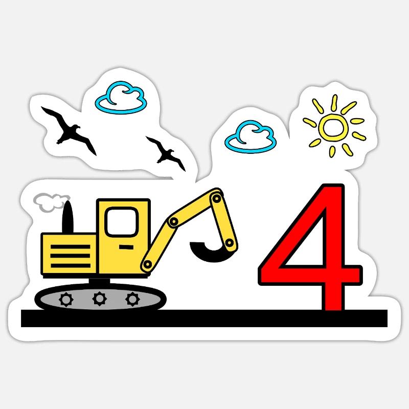 Excavator Sticker size S (10 x 10 cm)