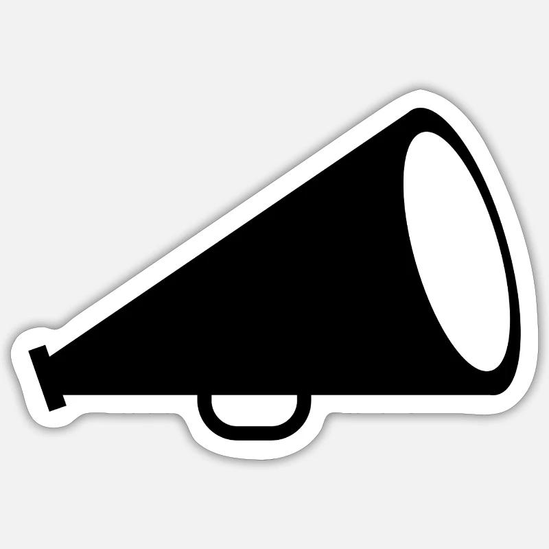 megaphone - Sticker size S (10 x 10 cm) - white matte