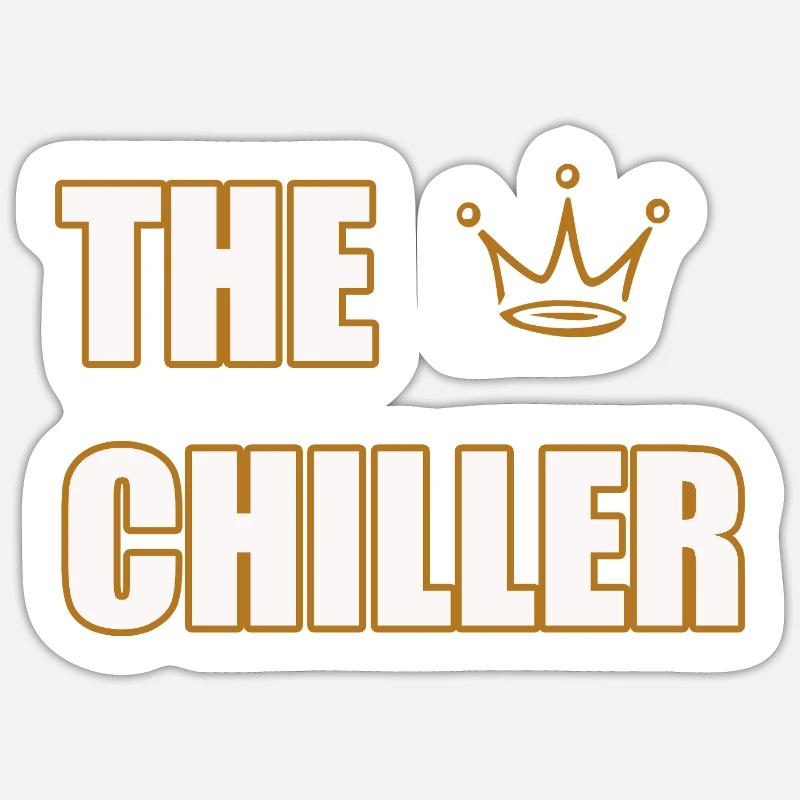 THE CHILLER – Cool & Minimal Statement Design - Sticker Größe S (10 x 10 cm) - Mattweiß