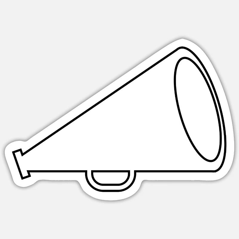 megaphone - Sticker size S (10 x 10 cm) - white matte