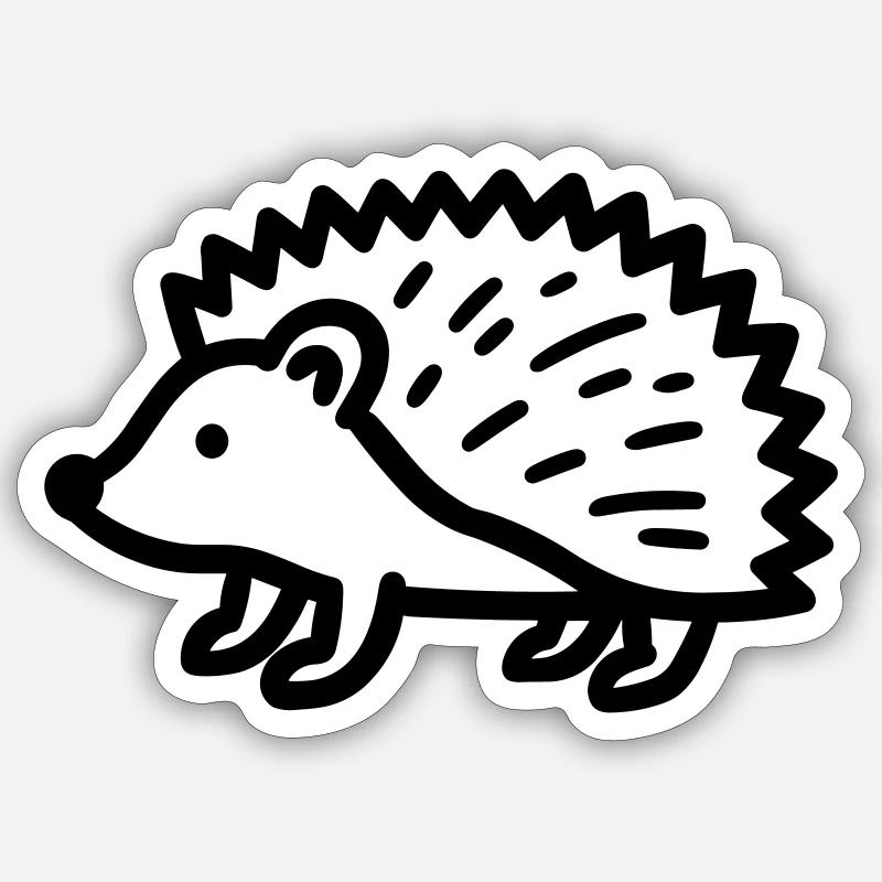 hedgehog Sticker size S (10 x 10 cm)