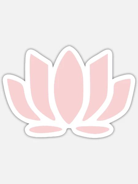Lotusblume Lotusblüten pastell Blume Blüte Yoga - Sticker Größe S (10 x 10 cm) - Mattweiß