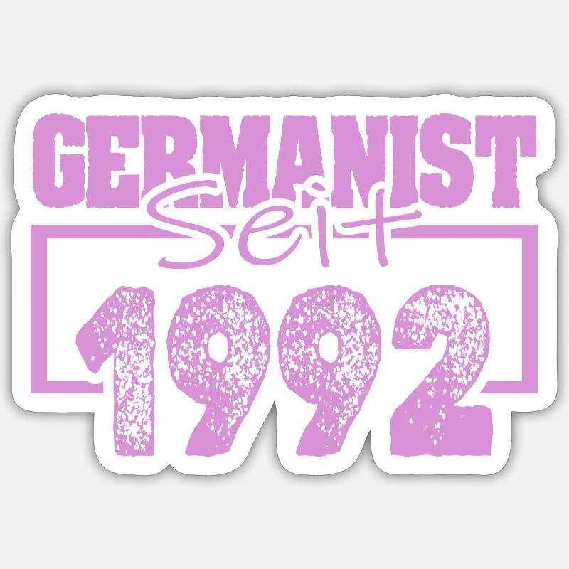 German studies scholar 1992 - Sticker size S (10 x 10 cm) - white matte