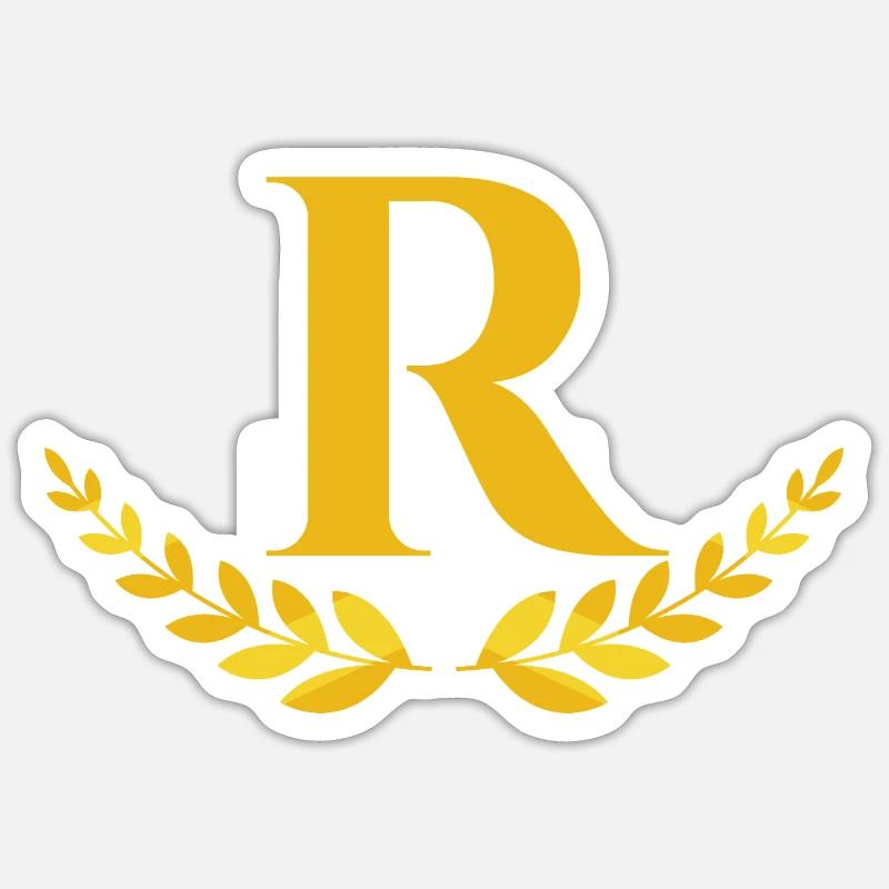 r - Sticker taille S (10 x 10 cm) - blanc mat