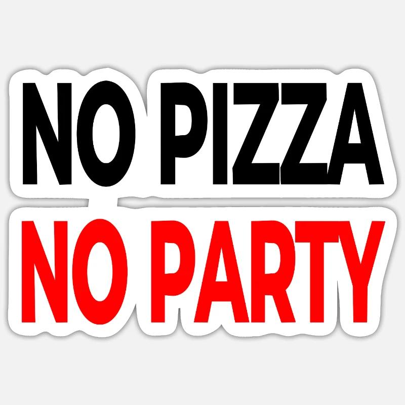 Pizza - Sticker size S (10 x 10 cm) - white matte