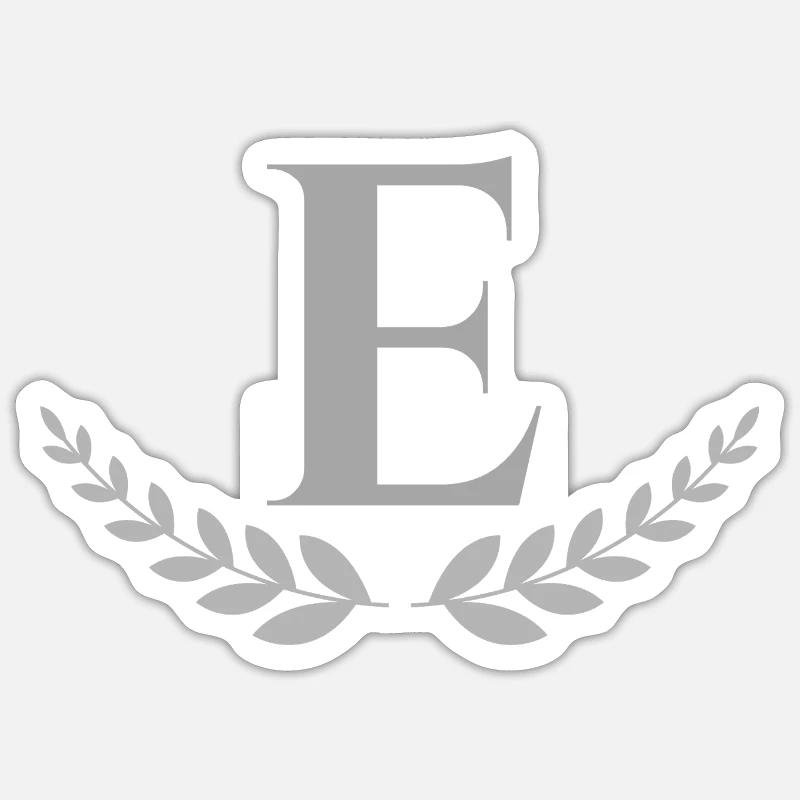 E - Sticker size S (10 x 10 cm) - white matte