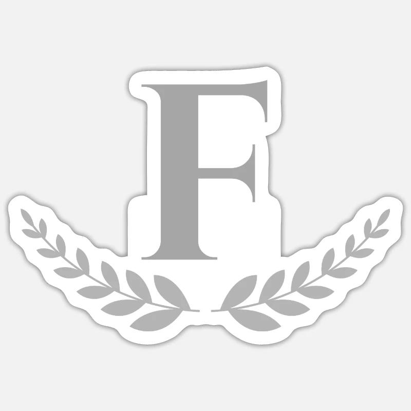 F - Sticker Größe S (10 x 10 cm) - Mattweiß
