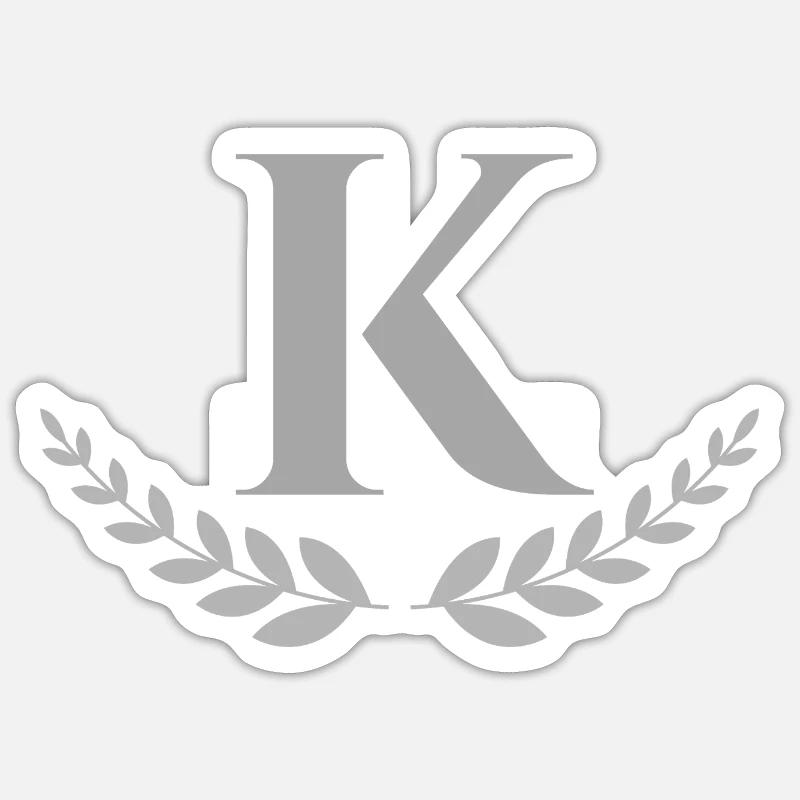 K - Sticker taille S (10 x 10 cm) - blanc mat