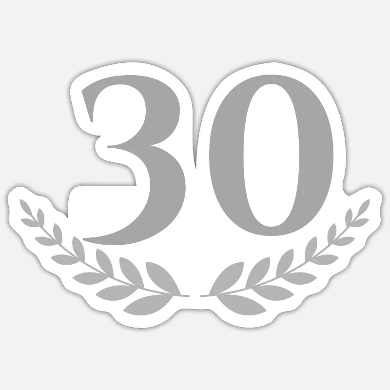 30 - Sticker taille S (10 x 10 cm) - blanc mat