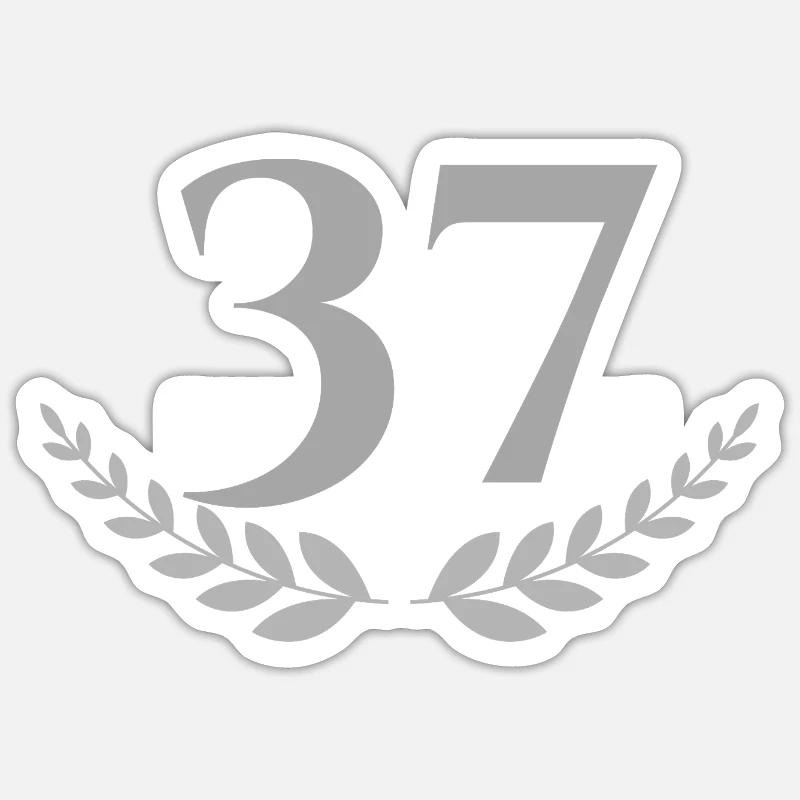 37 - Sticker taille S (10 x 10 cm) - blanc mat