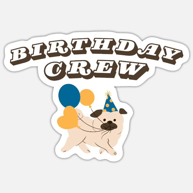 Équipe d’anniversaire Sticker taille S (10 x 10 cm)