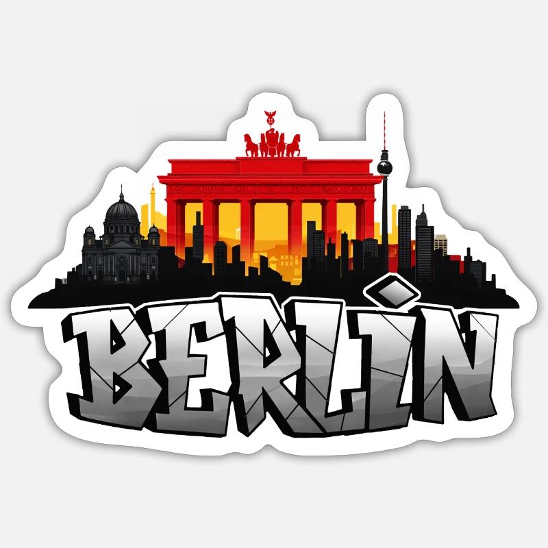 Berlin - Sticker Größe S (10 x 10 cm) - Mattweiß