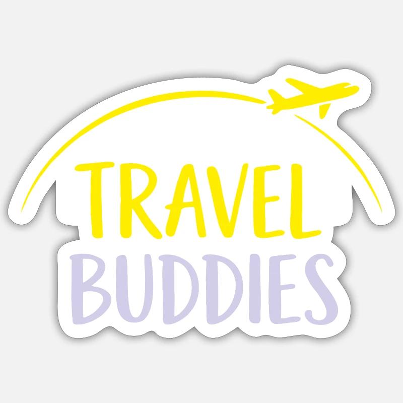 Compagnons de voyage - Sticker taille S (10 x 10 cm) - blanc mat
