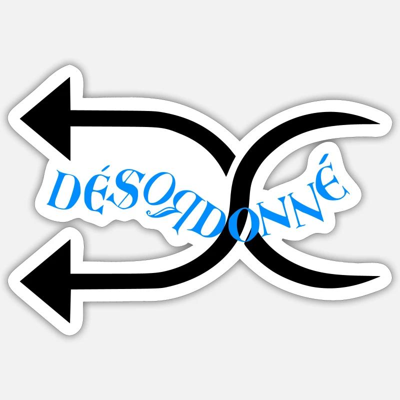 Désodonné  - Sticker taille S (10 x 10 cm) - blanc mat