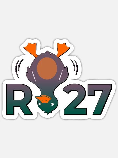Rentnergeschenke Rente 2027 - Sticker Größe S (10 x 10 cm) - Mattweiß